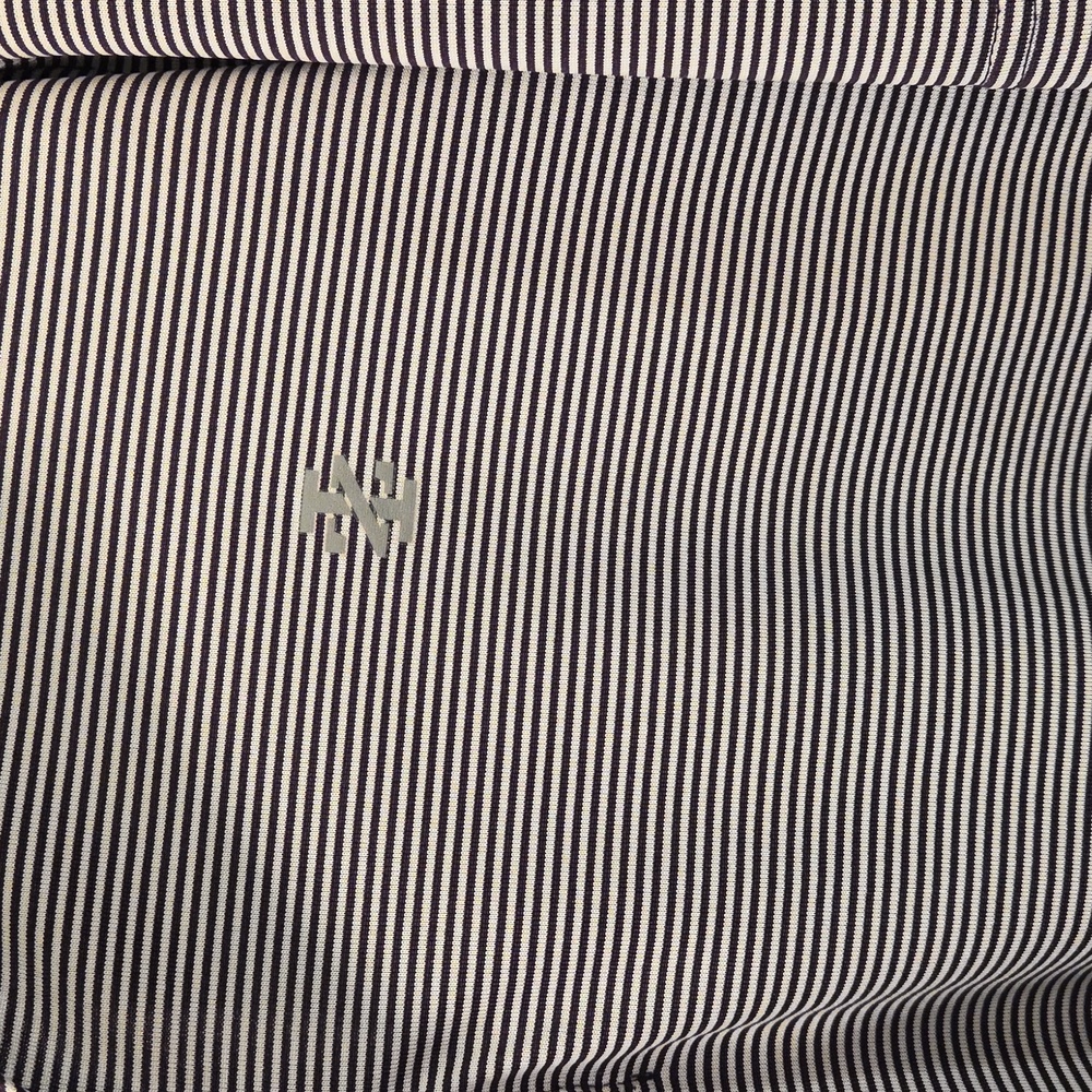 IZOD Golf Performance Polo, Mens Large. Grey And White Horizontal Stripe Pattern - Picture 4 of 5